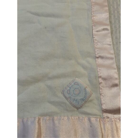 My blanket Blankie pink silk trim 18x19” - Picture 3 of 6